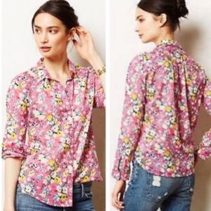 Anthropologie Holding Horses Floral button down